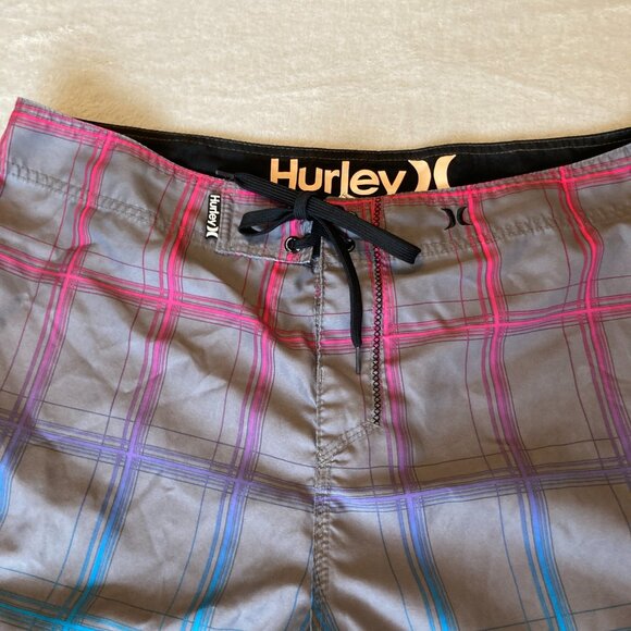 Hurley Men's Puerto Rico Blend Boardshort Gray Blue Fade Size 36 EUC - Picture 4 of 13